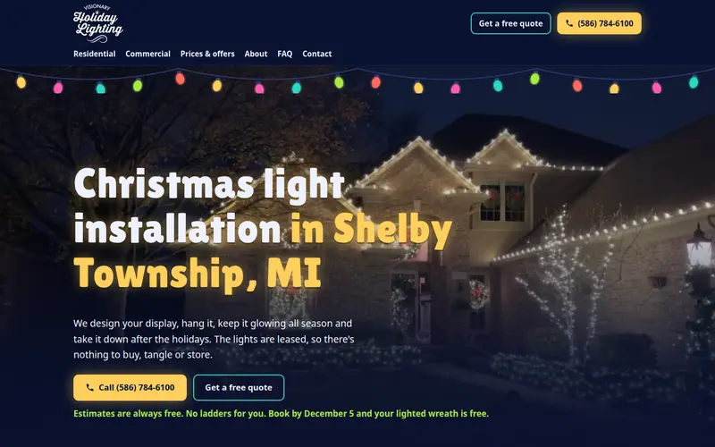 Direction B, Lights On: the top of its homepage